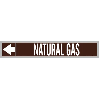 BRADY Natural Gas Adhesive Pipe Markers on a Roll