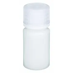 APPROVED VENDOR 209044 HDPE Narrow Mouth Round Lab Bottle, 15 mL, Natural, 20-410 mm Screw Closure