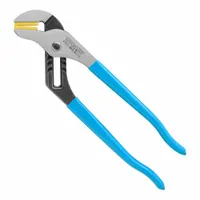 Tongue and Groove Plier: Flat, Groove Joint, 1 3/4 in Max Jaw Opening, 10 in Overall Lg, Soft Jaw (MPN 415SJ)