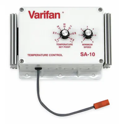 MULTIFAN Speed and Temperature Control: Dial, SPDT, 2 Switches or Dials, 120/240V AC - Dial Fan Speed Controls