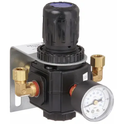 JOHNSON CONTROLS A-4000-138 Air Regulator, 3/8 in NPT, 25 cfm, 0-30 psi, Knob - Johnson Controls FRL Air Regulators