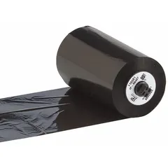 Black resin ribbon for Brady i5100 printers. CSA approved and high temperature-resistant. Used for industrial labeling such as asset tracking, wire marking, and component identification.