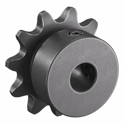 TSUBAKI Single Strand Sprocket: 35, For 3/8 in Chain Pitch, 3/8 in Bore Dia, 11 Teeth - Size 35 Fixed-Bore Roller Chain Sprockets