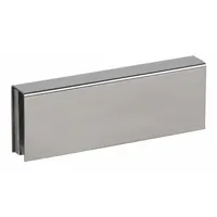 This stainless steel hinge is designed for mounting and supporting glass doors in commercial and industrial applications such as enclosures, partitions, and display cases. It provides a secure pivot point for glass panels. Dimensions: 7 1/4 in height, 1 in width