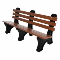 ULTRASITE Outdoor Bench: Comfort Park Avenue, 72 in Overall Lg, 33 1/2 in Overall Ht, Brown, Black (MPN PB 6BROCPAE)