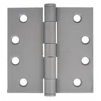 Steel full mortise-mount butt hinge with 2 in leaf width. Plain bearing type with non-removable pin. Used for industrial door applications requiring a full mortise mount