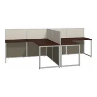 BUSH BUSINESS FURNITURE Modular Cubicle Workstation: 45 in Overall Ht, 119 in Overall Wd, Cherry (MPN EOD560MR-03K)