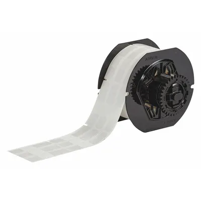 BRADY Wraparound Label: 1 3/4 in x 1/2 in, Vinyl, White (Matte) - Brady Precut Label Rolls
