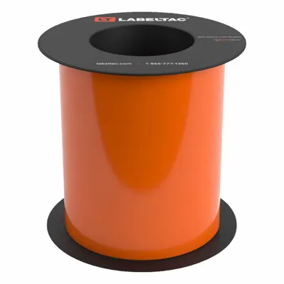CREATIVE SAFETY SUPPLY LabelTac 9 Magnetic Supply: 6 in x 25 ft, Vinyl, Orange (Gloss) - LabelTac Thermal Transfer Continuous Label Rolls