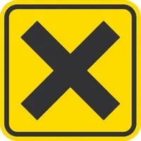 Traffic Sign: 12 in x 12 in Nominal Sign Size, Aluminum, 0.063 in, W2-1 MUTCD (MPN G-2049-HI_12x12)