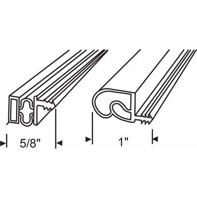 OEM APPROVED VENDOR Magnetic Door Perimeter Seal Kit, White Vinyl, 6 13/16 ft - Door Perimeter Seal Kits