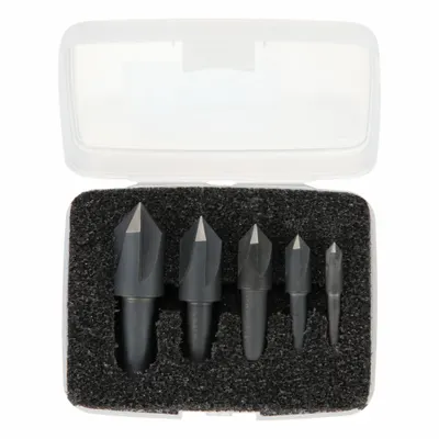 CLEVELAND 5-Piece Four-Flute Machine Countersink Set - Four-Flute Machine Countersink Sets