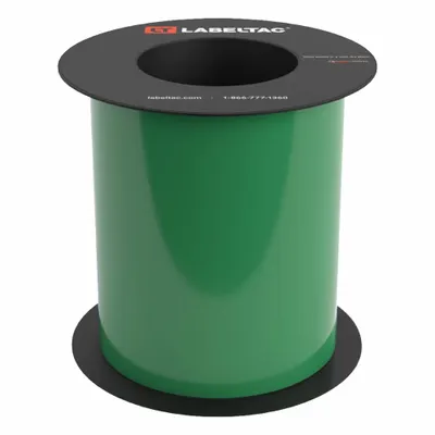 CREATIVE SAFETY SUPPLY LabelTac 9 Magnetic Supply: 6 in x 25 ft, Vinyl, Green (Gloss) - LabelTac Thermal Transfer Continuous Label Rolls