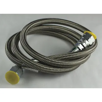 RANCO 1290132-A36 Evacuation & Charging Hose, 3 ft, 90° Angle, Silver - Evacuation & Charging Hoses