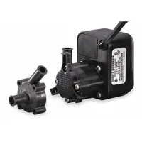 This magnetic drive submersible centrifugal pump features a glass-filled polypropylene housing for corrosion resistance. It operates on 115V AC, single-phase power, with 1/2-inch hose intake and discharge connections. Suitable for circulating or transferring clean, non-abrasive fluids in applications such as filtration systems, parts washers, and chemical processing