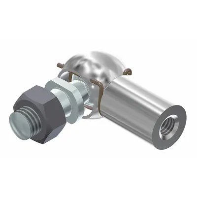 BANSBACH EASYLIFT Elbow End Fitting: Stainless Steel - Gas Spring End Fittings