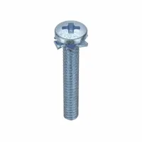 SEMS Screw: External Tooth, #8-32 Thread Size, 3/4 in Lg, Steel, Zinc-Plated, Pan, Phillips, 100 PK (MPN MPPEI0-800750-100P)