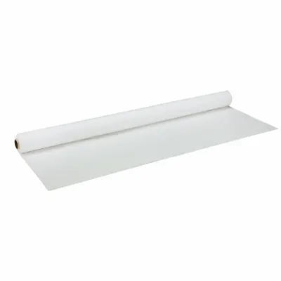 OEM Disposable Table Cover, White Plastic, 40 in x 300 ft - Disposable Table Covers