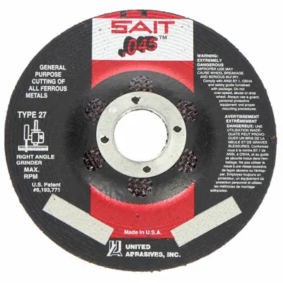UNITED ABRASIVES-SAIT A60S General Purpose Cut-Off Wheel - General Purpose Cut-Off Wheels for Carbon & Stainless Steel