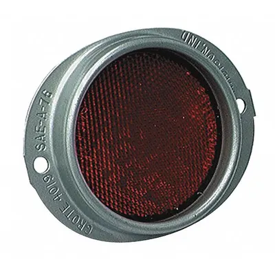 GROTE 40192-3 Red Round Acrylic Stick-On Reflector - Stick On Reflectors