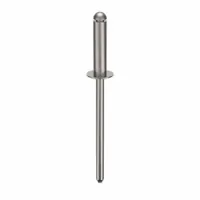 Blind Rivet,1 59/99" L,0.124" dia,PK500: Inch, 1 19/32 in Overall Lg, 1/2 in Body Lg, Dome, 500 PK (MPN SSD46SSBS201)