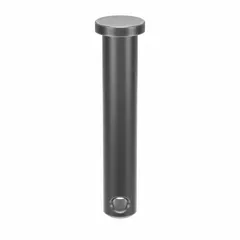 Steel clevis pin with plain finish, 5/16 in diameter and 1-3/4 in shank length. Overall length 1.75 in. Used in mechanical linkages to connect clevis forks to rods or eyelets, allowing pivoting motion. Supplied in a 25-pack.