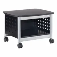 SAFCO Printer Stand: Black/Silver, 14 1/2 in Overall Ht, 20 1/4 in Overall Wd, 16 1/2 in Overall Dp (MPN 1855BL)