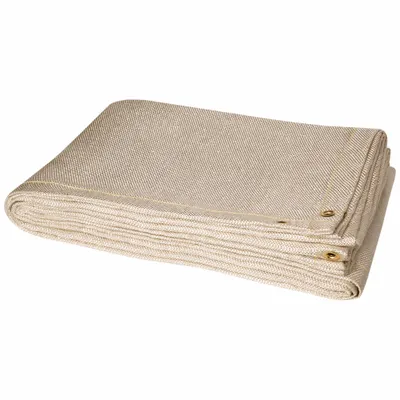 STEINER Welding Blanket: Uncoated Fiberglass, 6 ft Wd, 6 ft Lg, Tan - Medium-Duty Uncoated Fiberglass Welding Blankets