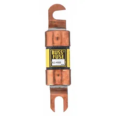 The BUSSMANN ALS-400B is a 400 A, 48 V DC fast-acting bolt-on fuse from the ALS Series. It is a non-indicating, general purpose fuse designed for overcurrent protection in forklift and other industrial applications. The bolt-on design ensures secure installation in fuse blocks or holders.