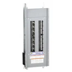 This 225 A, 42-space convertible panel interior features a copper bus and is compatible with QHB, QOB, and QOB-VH circuit breakers. It measures 33 inches in height and 10 7/16 inches in width. Suitable for use in electrical distribution systems where main lug configuration is required.
