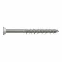 Case-hardened steel concrete anchor screw with zinc-plated finish. Pointed tip and Torx drive for direct installation into concrete, brick, or block. Removable design. Supplied in a 1,500-piece pack