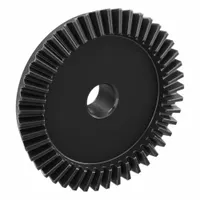 Bevel Gear: Straight, Gear Ratio 3, Module m 1, 45 Teeth, Black Oxide-Coated Steel, 8 mm Bore Dia (MPN SB1-4515)