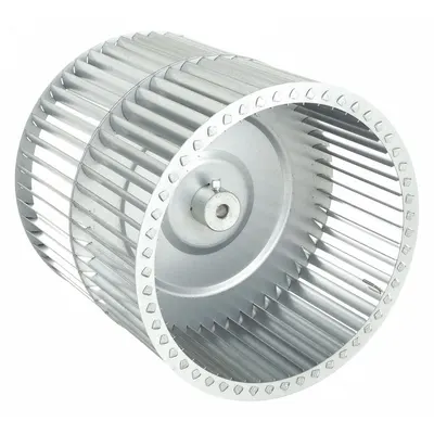 Dayton Blower Wheel: Forward-Curved, 10 3/4 in Dia, 10 3/8 in W, CW Hub End, Steel Wheel - Dual-Inlet Forward-Curved Blower Wheels