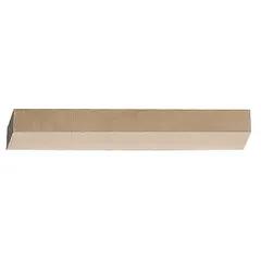 This bright uncoated cutoff blade is designed for parting-off operations on lathes or automatic screw machines. It features a 1 in overall height, 6 in overall length, and a 15° bevel angle, suitable for general-purpose cutting of ferrous and non-ferrous metals.