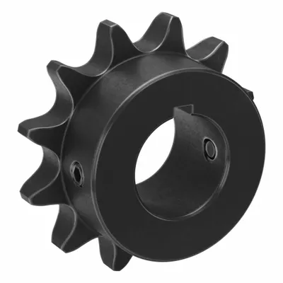 TSUBAKI Single Strand Sprocket: 60, For 3/4 in Chain Pitch, 1 1/4 in Bore Dia, 12 Teeth - Size 60 Fixed-Bore Roller Chain Sprockets