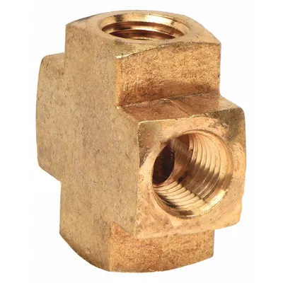 OEM Metal Pipe Cross, 1/8 in x 1/8 in x 1/8 in x 1/8 in, 1,000 psi, 1 in Lg - Threaded High-Pressure Pipe Fittings for Potable Water