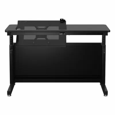 VERSADESK Standing Desk: Black, Wood, 48 in Overall Wd, 24 in Overall Dp - Manual Adjustable-Height Desks