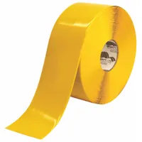 Floor Marking Tape: Extra-Durable, Solid, Yellow, 4 in x 100 ft, 50 mil Tape Thick, Mighty Line® (MPN 4RY)