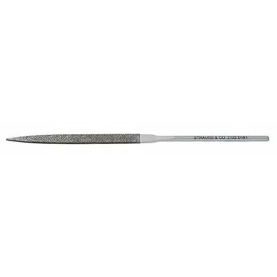 STRAUSS Needle File: Rectangular, 80_100 Grit, 2 75591/100000 in Lg without Tang - Diamond-Coated Needle Files