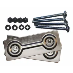 This door reinforcer provides a secure mounting point for hardware on commercial doors. Designed for thru-bolt installation, it adds structural support to extend hardware life in high-traffic applications.