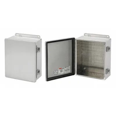 HOFFMAN Enclosure: Aluminum, 10 in x 8 in x 4 in, NEMA 12/13, Solid Cover - Aluminum Dust-Tight Enclosures