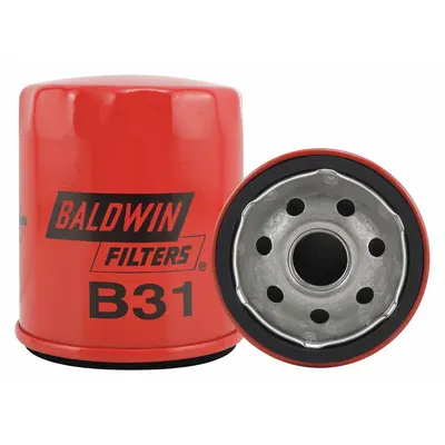 BALDWIN FILTERS Oil Filter: B31, LF796, 13/16"-16 Thread Size, 3 1/2 in Overall Ht - Spin-On Oil Filters