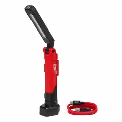 This cordless hand lamp delivers 550 lumens of LED light at a single brightness level, with a maximum run time of 2 hours. Powered via a USB cord, it is suitable for portable task lighting in maintenance, repair, and inspection applications where a compact light source is needed.
