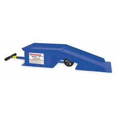 Steel vehicle repair ramp designed for trucks, with a 20-ton load capacity. Not adjustable, with an overall length of 45-5/8 inches. Sold as a pair. Provides a stable incline for under-vehicle access during maintenance and repairs.