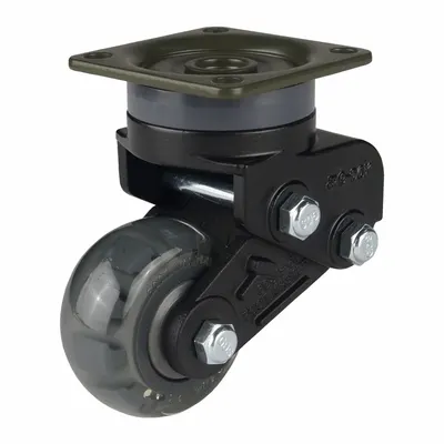 FOOT MASTER GDSA-50-ASF-FBL Shock-Absorbing AGV & AMR Plate Caster - Shock-Absorbing AGV & AMR Plate Casters