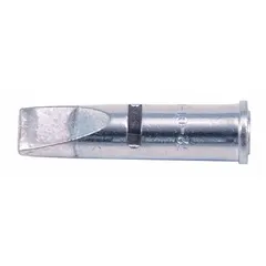 Chisel-shaped soldering tip with 10 mm width, compatible with MASTER APPLIANCE UT-200Si handpiece. Used for precision soldering in electronics, HVAC controls, and instrumentation applications.