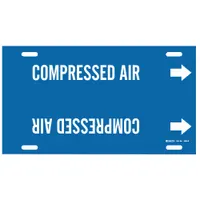 Pipe Marker: Compressed Air, Blue, White, Fits 10 to 15 in Pipe O.D., 1 Pipe Markers, With Arrows (MPN 4034-H)