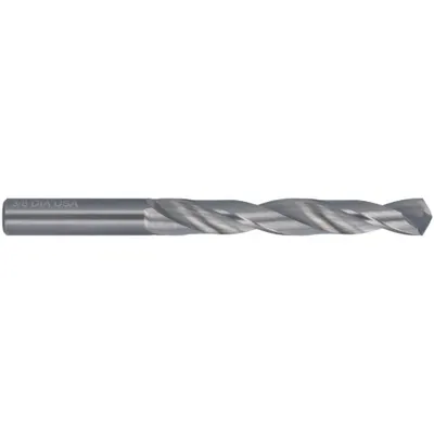 CLEVELAND Jobber Length Drill Bit: 1/2", 118° 4-Facet Point, Solid Carbide - Solid Carbide Jobber-Length Drill Bits for Horizontal Drilling