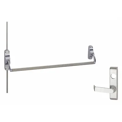 VON DUPRIN 8827L US26D LHR Surface Vertical Rod Push Bar - Surface Vertical Rod Push Bars