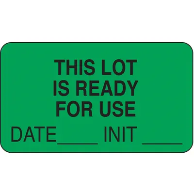 ROLL PRODUCTS Label 141457, Green, Rectangle, Paper, English, 1,000 PK - Safety